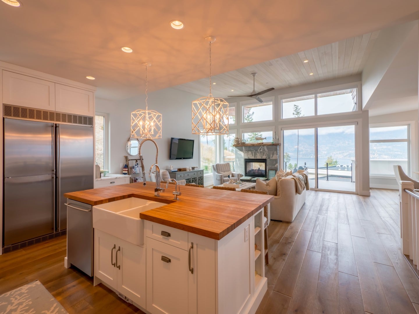Large Kitchen Looking Over Living Room • Rykon Construction