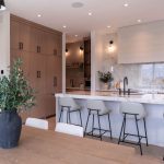 A true heart of the home: this kitchen combines beauty, functionality, and ample storage.